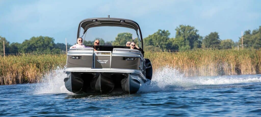 Used Bennington Q Line Luxury Quad Bench Tritoon Boats For Sale 